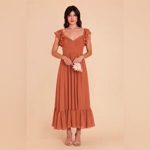 Michelle Dress Chiffon Terracotta Size Small